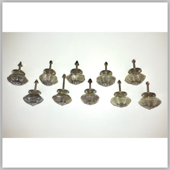 🎉HP🎉 ANTHROPOLOGIE Mercury Glass Melon Vintage Look Cabinet Knobs Set of 10 - Picture 4 of 4